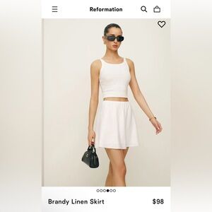 Reformation Brandy Linen Skirt